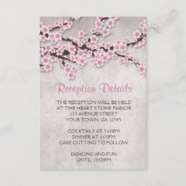 Cartões de Recepção de Cerejeira Rosa Rústica