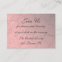 Cartões de Recepção de Damasco com Grunge Rosa