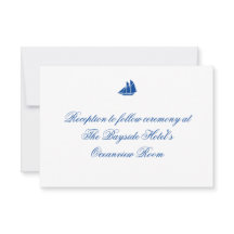 Cartões de recepção "no mar"