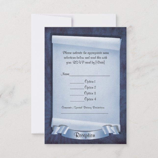 Cartões de Recepção Personalizados para Cerimônia  (Frente)