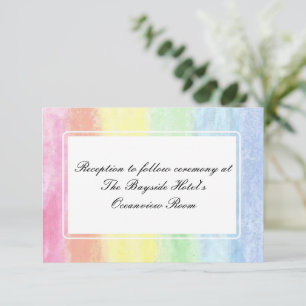 Cartões de recepção "Rainbow Watercolor"