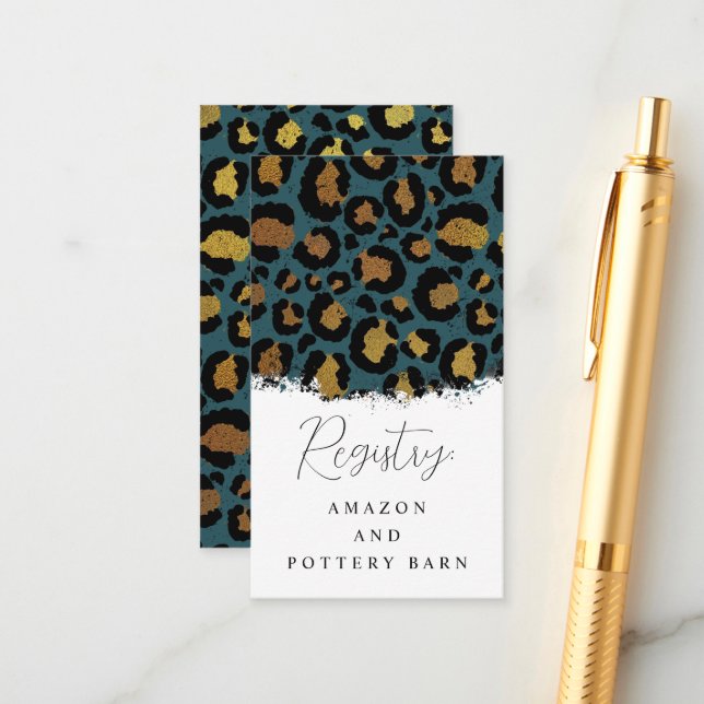 Cartões de receptáculo impressos Leopardo - Chita (Frente/Verso In Situ)