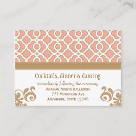 Cartões de receptáculo marroquinos Dourados Corais
