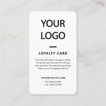 Cartões de Recompensa de Fidelidade do Cliente de 