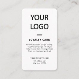 Cartões de Recompensa de Fidelidade do Cliente de 