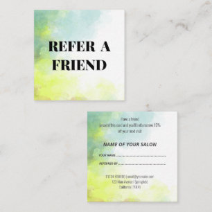 Cartões de referência de aquarela