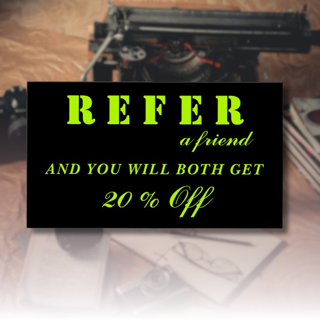 Cartões de Referência Pretos Modernos para Limão N (Criador carregado)