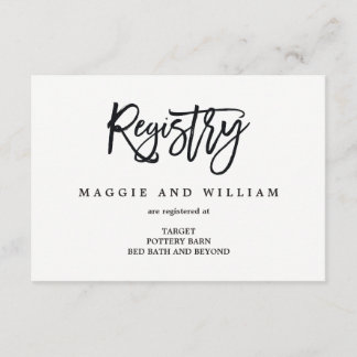 Cartões de Registro - Charme Empurrado