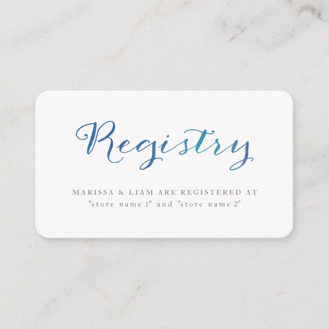 Cartões De Registro De Aquarelas Com Amor Puro / A (Frente)