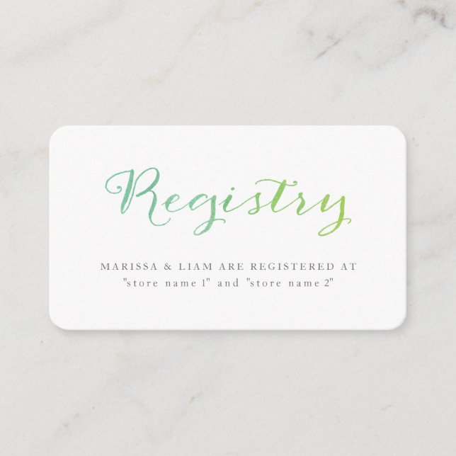 Cartões De Registro De Aquarelas De Amor Puro / Em (Frente)