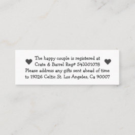 Cartões De Registro De Casais Mini Felizes Para Co