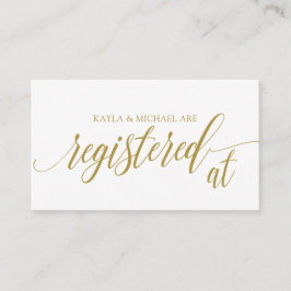 Cartões de Registro de Casamento Elegantes - Doura
