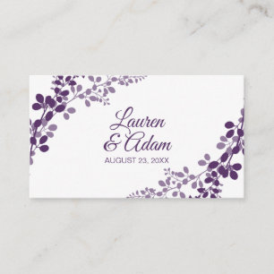 Cartões De Registro De Casamento - Vinhas Roxas /