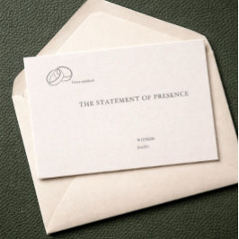 Cartões de Registro de Cerimônia Civil de Casament