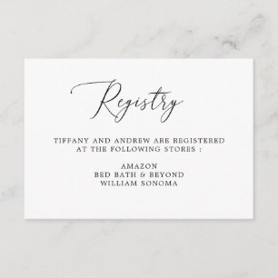 Cartões de Registro de Presentes de Casamento com 
