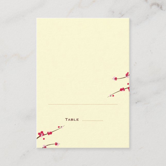Cartões de reposição de flores de cereja (Frente)
