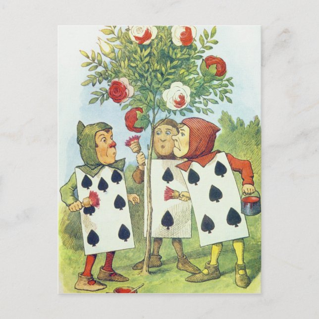 Cartões de Reprodução pintando o Rosa Bush (Frente)