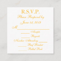 Cartões de resposta Baylor Gold e White RSVP