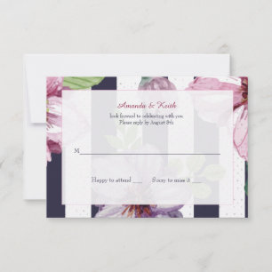 Cartões de Resposta Camafeu Floral