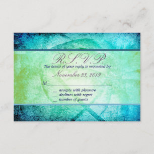 Cartões de Resposta de Aquarela de Praia Abstrata