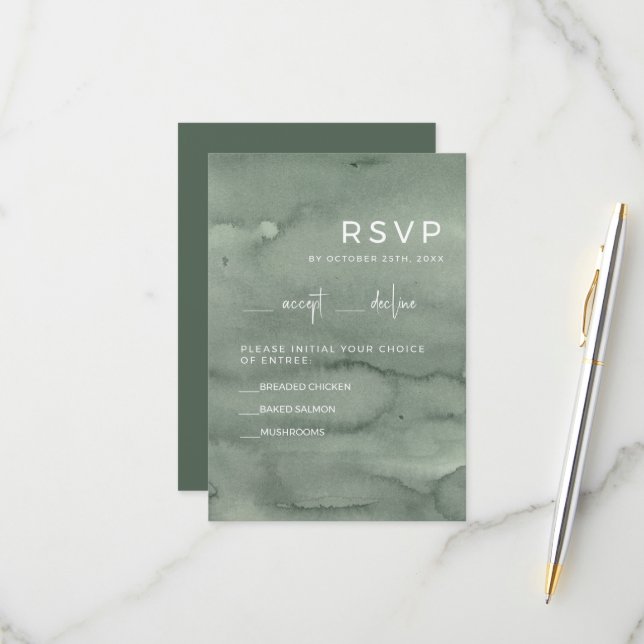 Cartões de Resposta de Casamento (Frente/Verso In Situ)