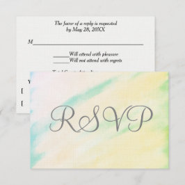 Cartões de Resposta de Casamento com Aquarela Trop