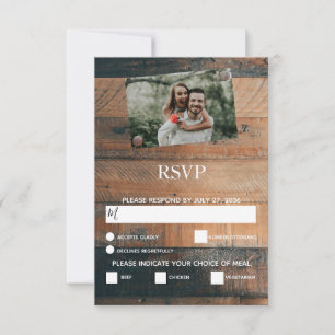 Cartões de Resposta de Casamento com Foto de Madei