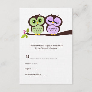 Cartões de Resposta de Casamento de Carteiras