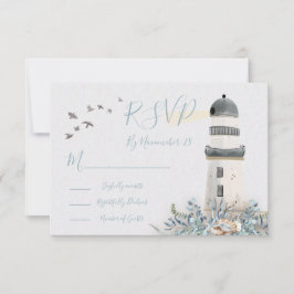 Cartões de resposta de Casamento de Farol de Sede