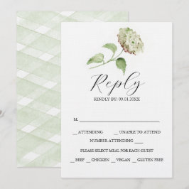 Cartões de Resposta de Casamento de Hortênsias Imp