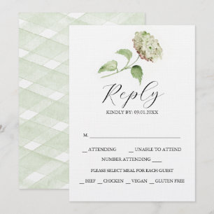 Cartões de Resposta de Casamento de Hortênsias Imp
