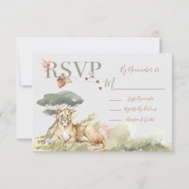 Cartões de resposta de Casamento de Leão da Selva