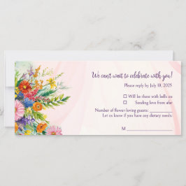 Cartões de Resposta de Casamento de Primavera com