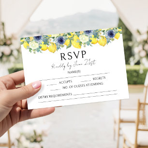 Cartões de resposta de casamento de verão florais