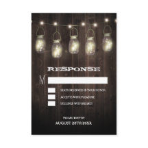 Cartões de Resposta de Casamento em Jarros de Pedr