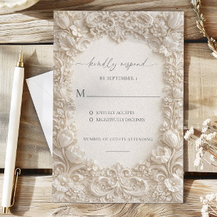Cartões de Resposta de Casamento Florais Elegantes