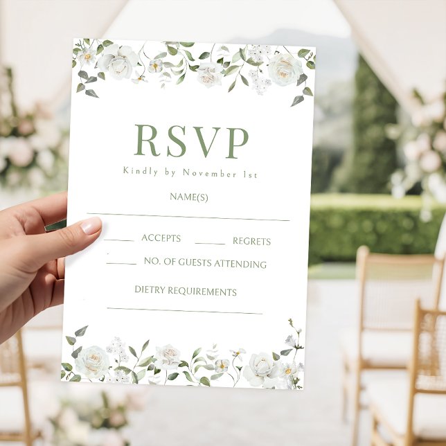 Cartões de resposta de casamento florais exuberant (Criador carregado)