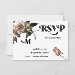 Cartões de resposta de Casamento Floral de Rembra