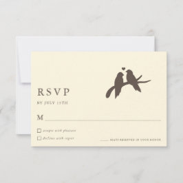 Cartões de Resposta de Casamento Formais Marfim Cl