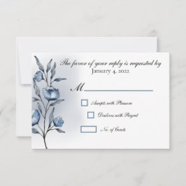 Cartões de Resposta de Casamento Indigo Romance