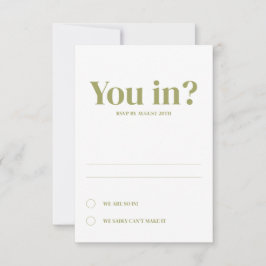 Cartões de Resposta de Casamento Oval Mínimo