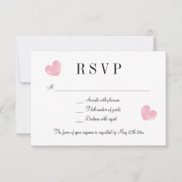 Cartões de resposta de casamento RSVP de coração r