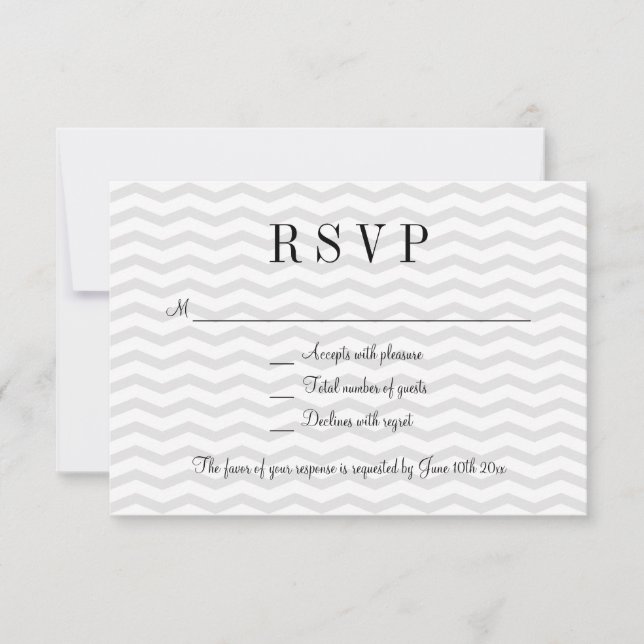 Cartões de resposta de casamento RSVP do padrão de (Frente)
