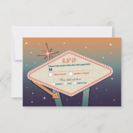 Cartões de Resposta de Casamento RSVP Las Vegas Ca