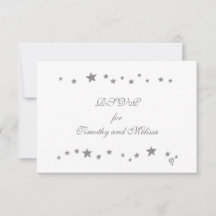 Cartões de resposta de casamento RSVP Stars Lively