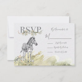 Cartões de resposta de casamento Tropical Jungle Z
