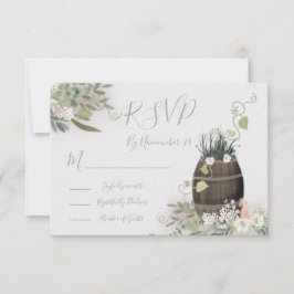 Cartões de resposta de casamentos de vinhetas RSVP