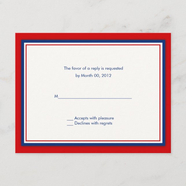 Cartões de resposta de convite de casamento de bei (Frente)