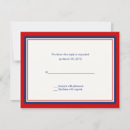 Cartões de resposta de convite de casamento de bei