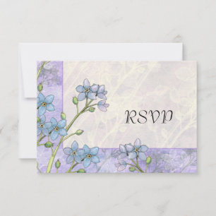 Cartões de Resposta de Flores Não Me Esqueças para